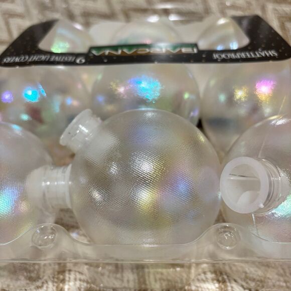 9 Vintage Barcana Clear Iridescent Light Covers Shatterproof 80mm Canada Made - Picture 7 of 10